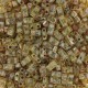 Miyuki half tila 5x2.4mm beads - Picasso transparent saffron HTL-4501